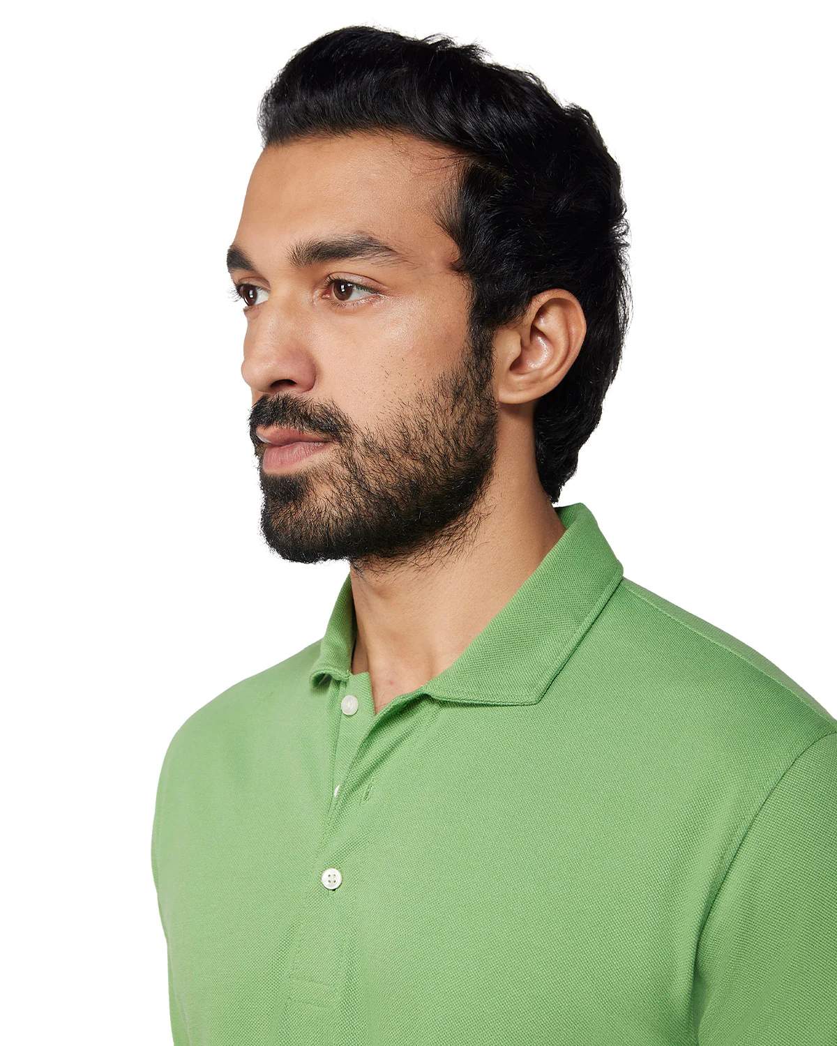 Signature Button Polo - Green - Image 2