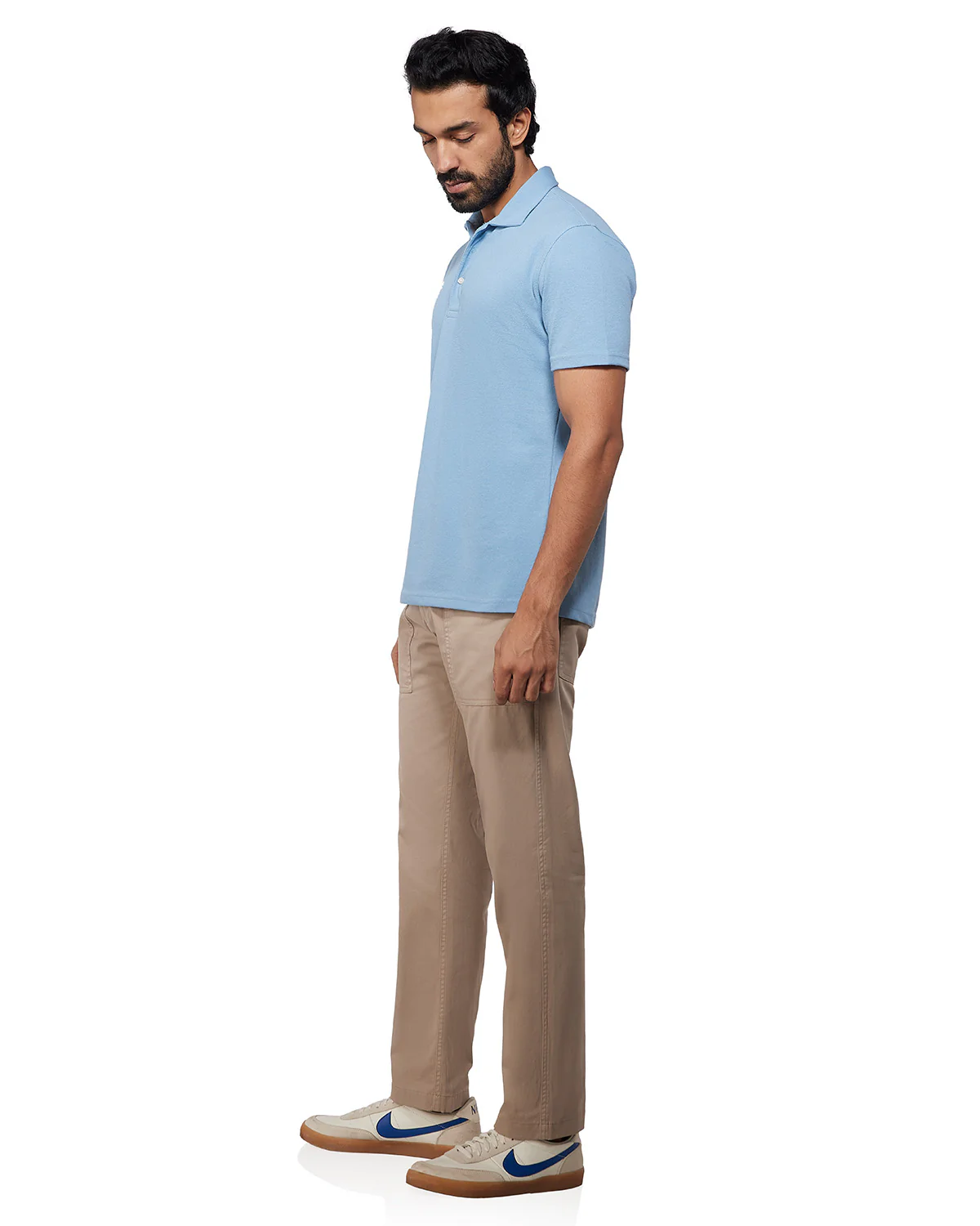Signature Button Polo - Light Blue - Image 5