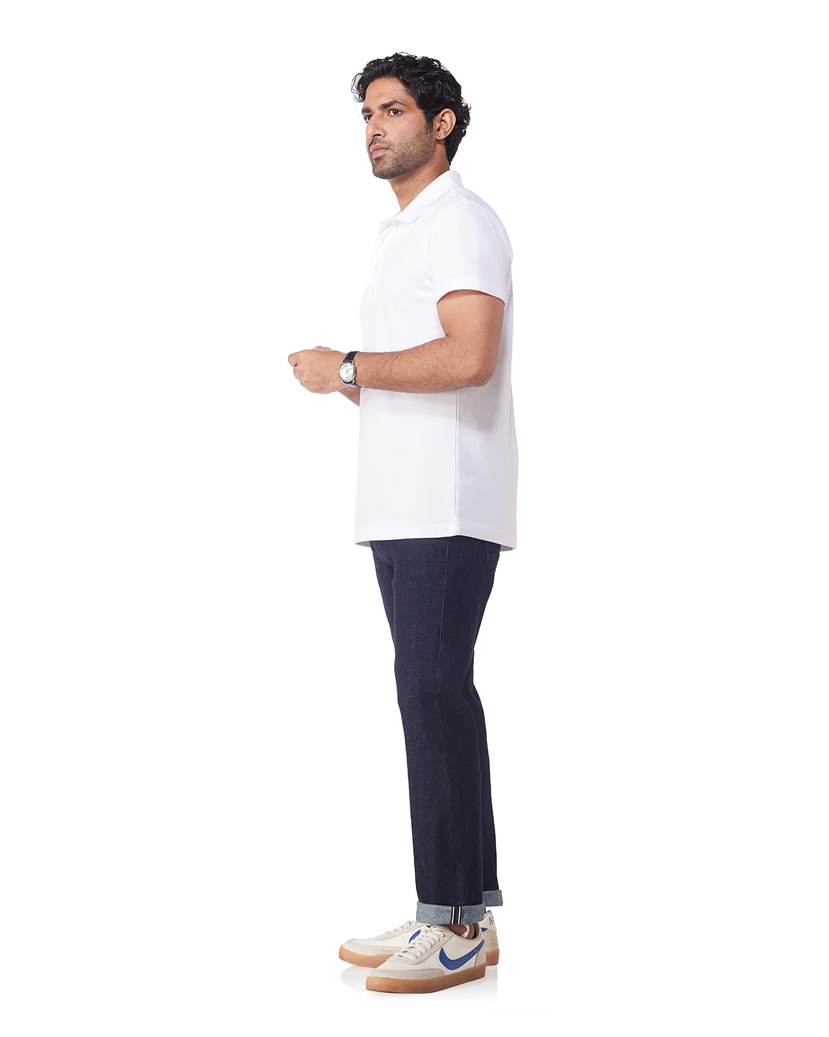 Signature Button Polo - White - Image 4