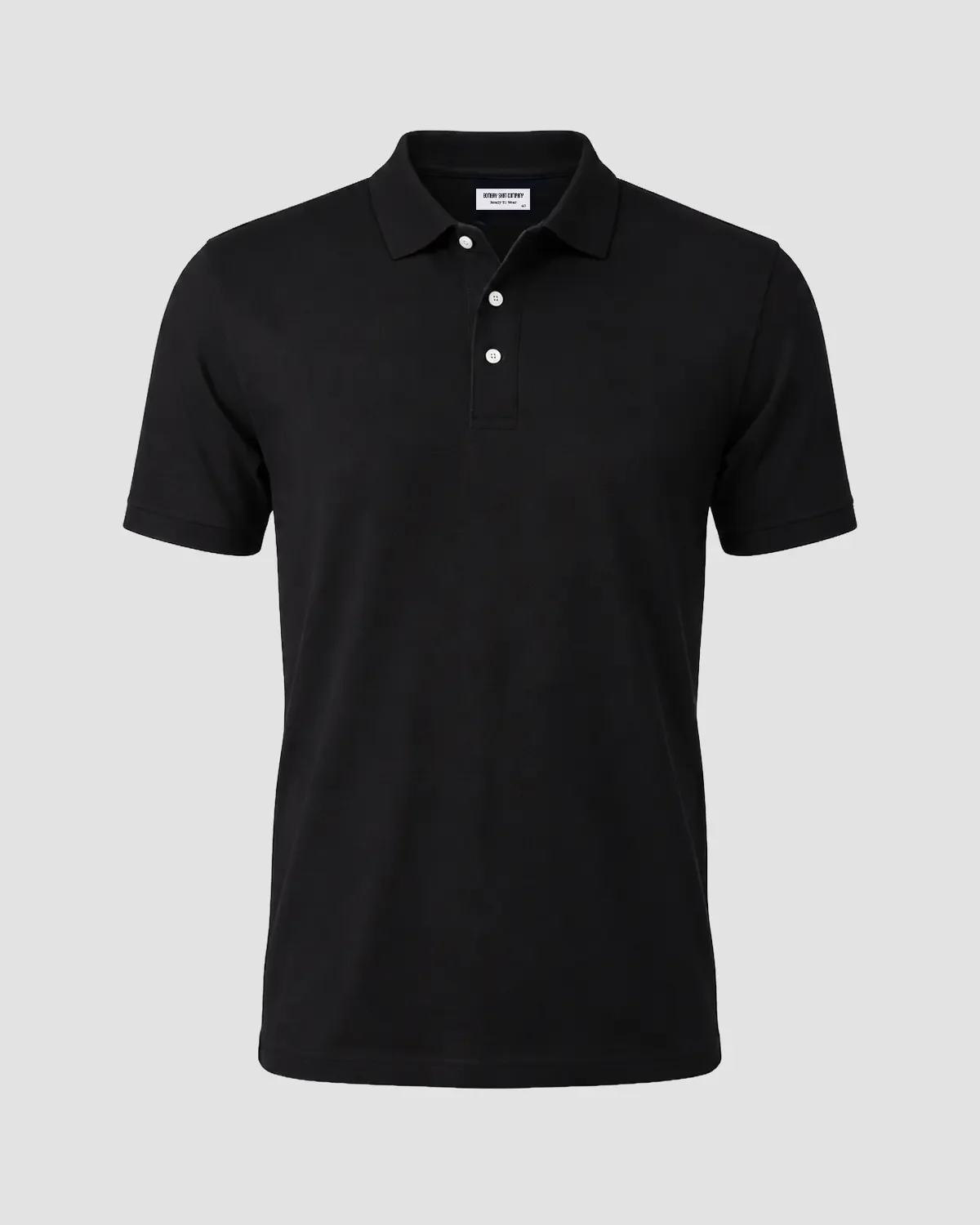Signature Classic Button Polo - Black