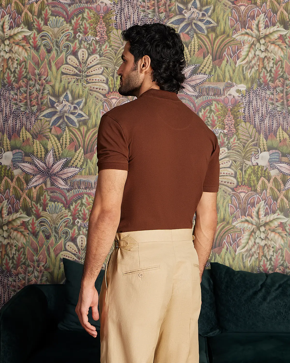 Signature Classic Button Polo - Chocolate Brown - Image 3