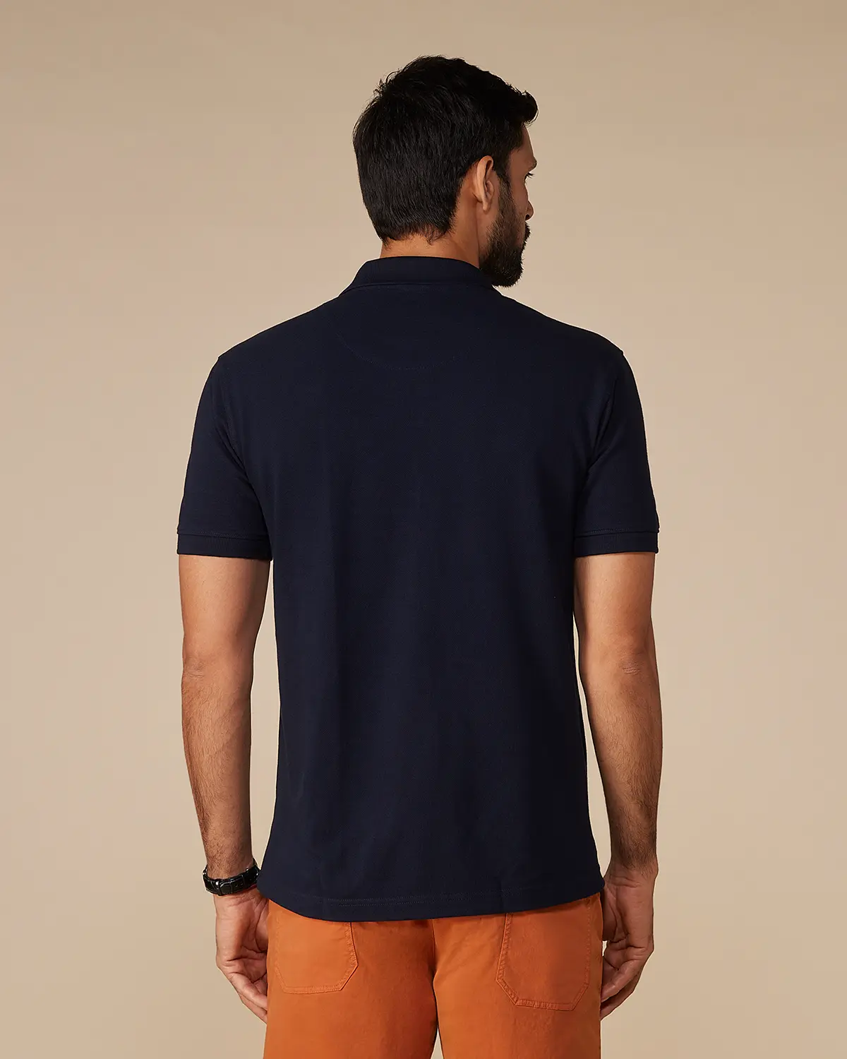 Signature Classic Button Polo - Navy - Image 3