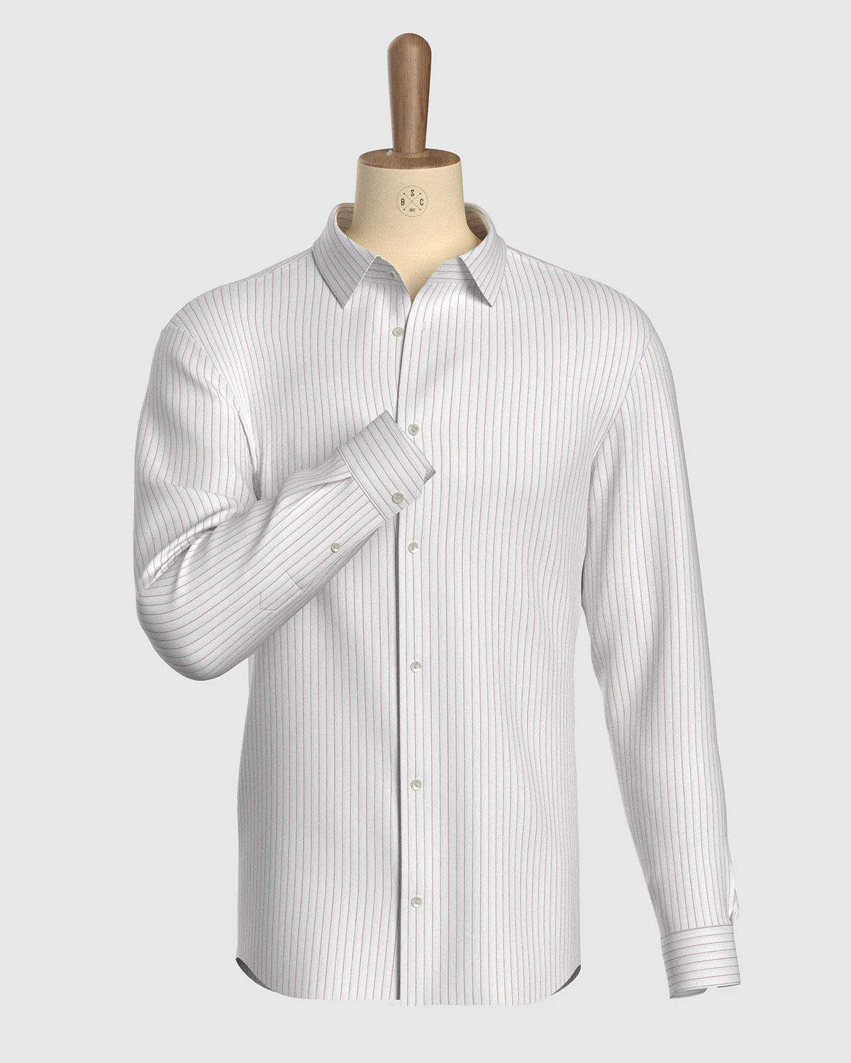 Silverstone Dobby Striped Shirt - Red & Grey - Image 2