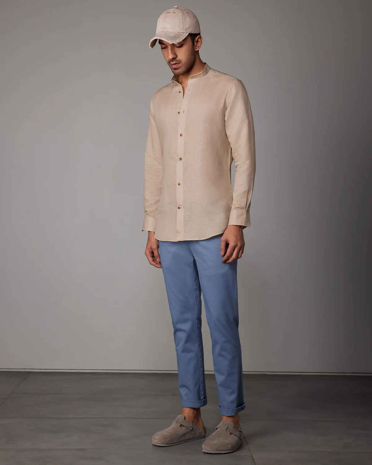 Soft Washed Linen Shirt - Beige - Image 3