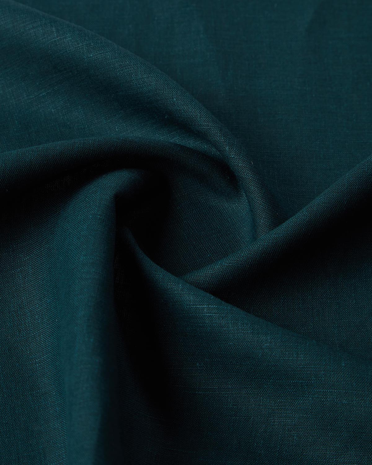 Soft Washed Linen Shirt - Bottle Green - Image 4