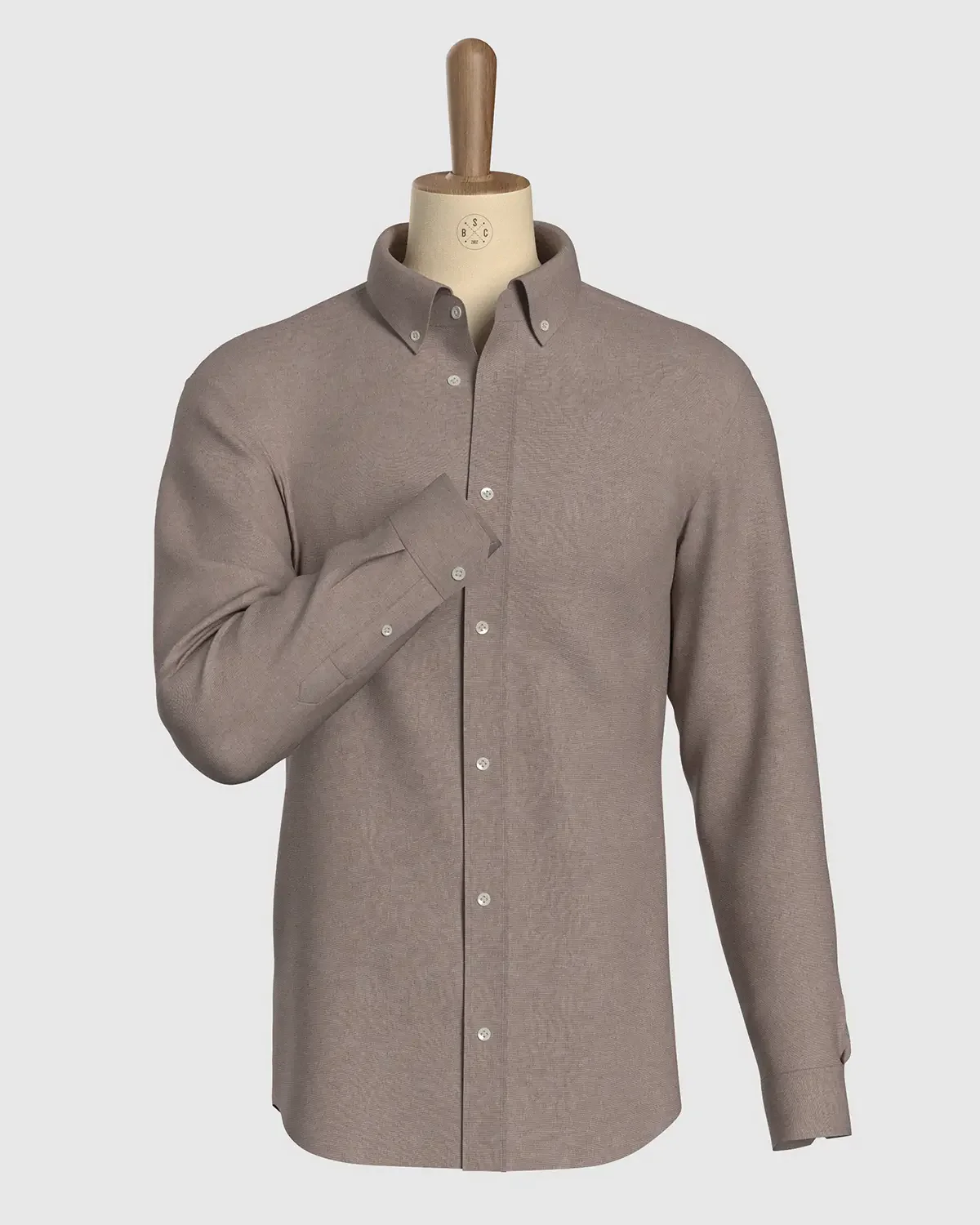 Soft Washed Linen Shirt - Sand Brown - Image 2