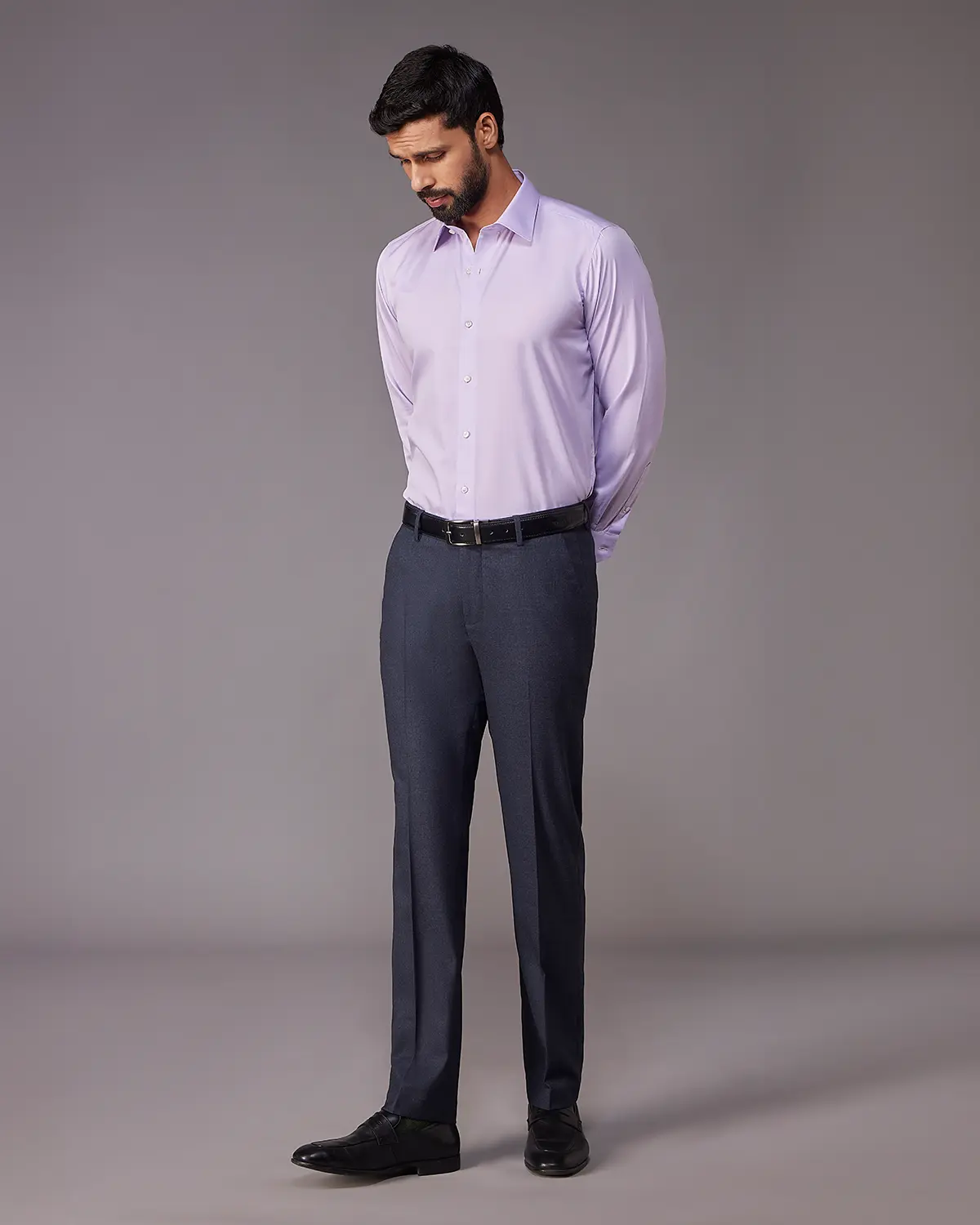 2-Ply Egyptian Cotton Lavender Twill Shirt - Image 5