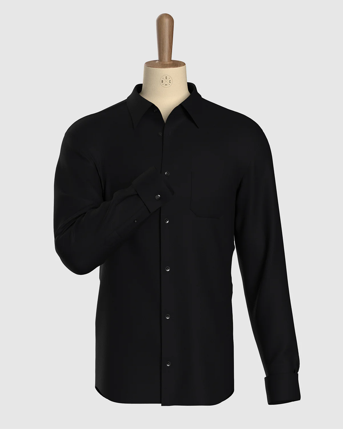 Soktas Poplin Shirt - Black - Image 2