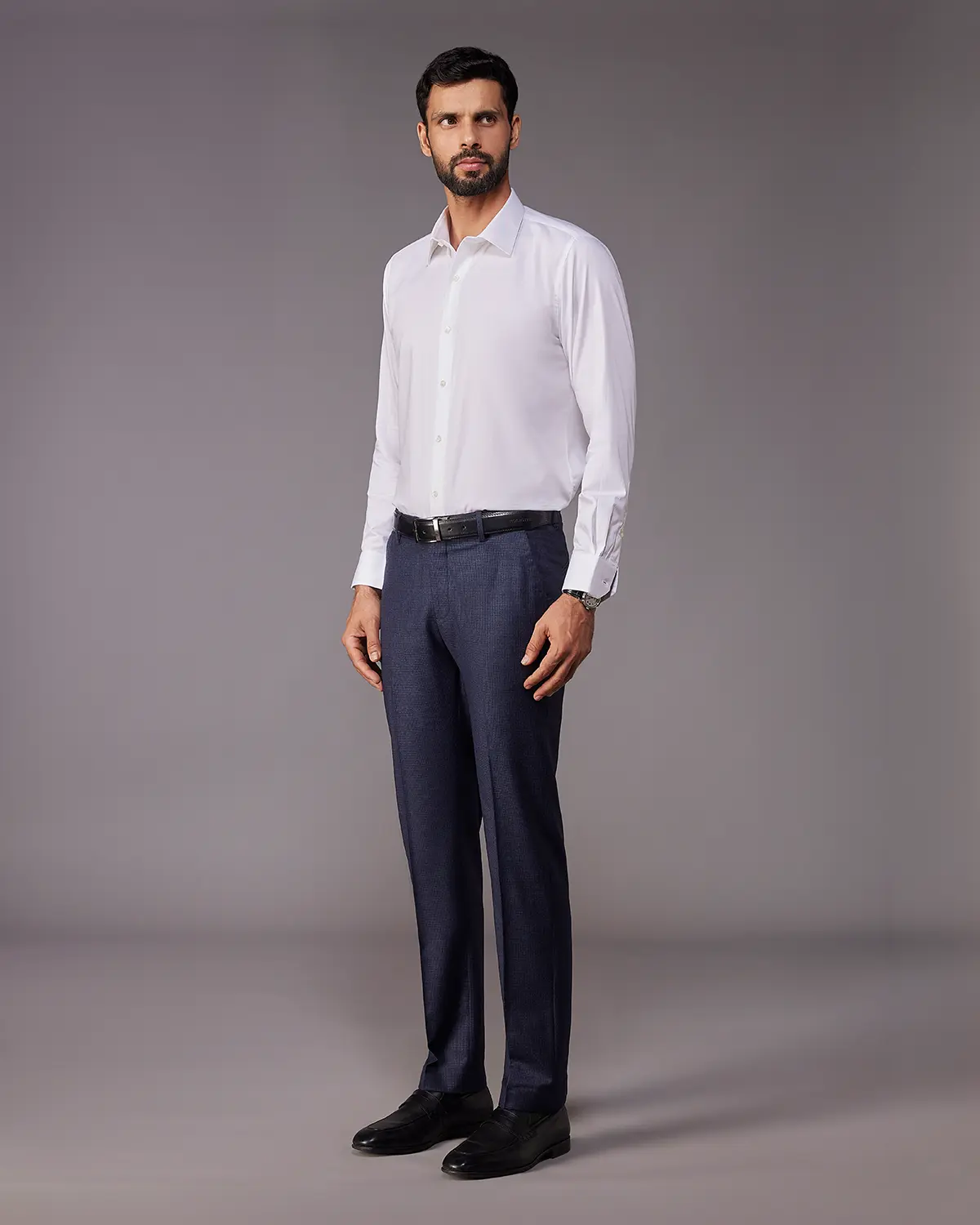2-Ply Egyptian Cotton White Soft Twill Shirt - Image 5