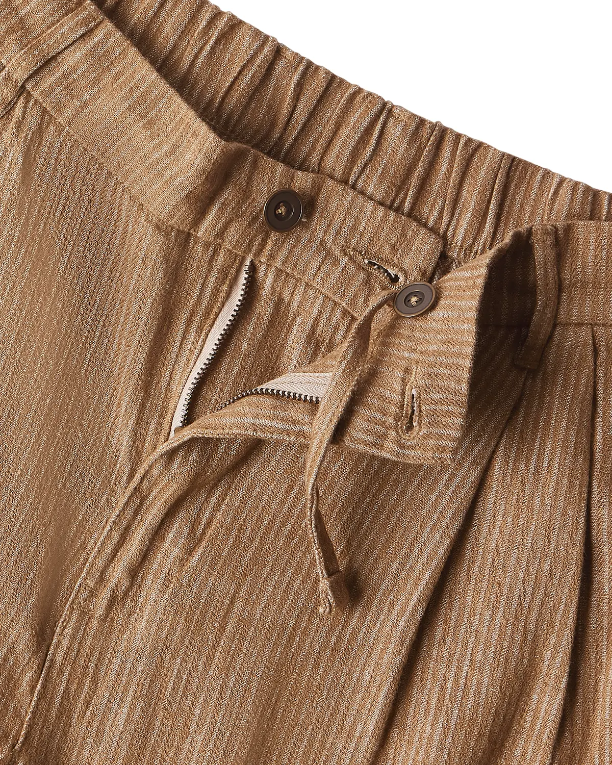 Solan Washed Striped Lounge Pants - Khaki - Image 4