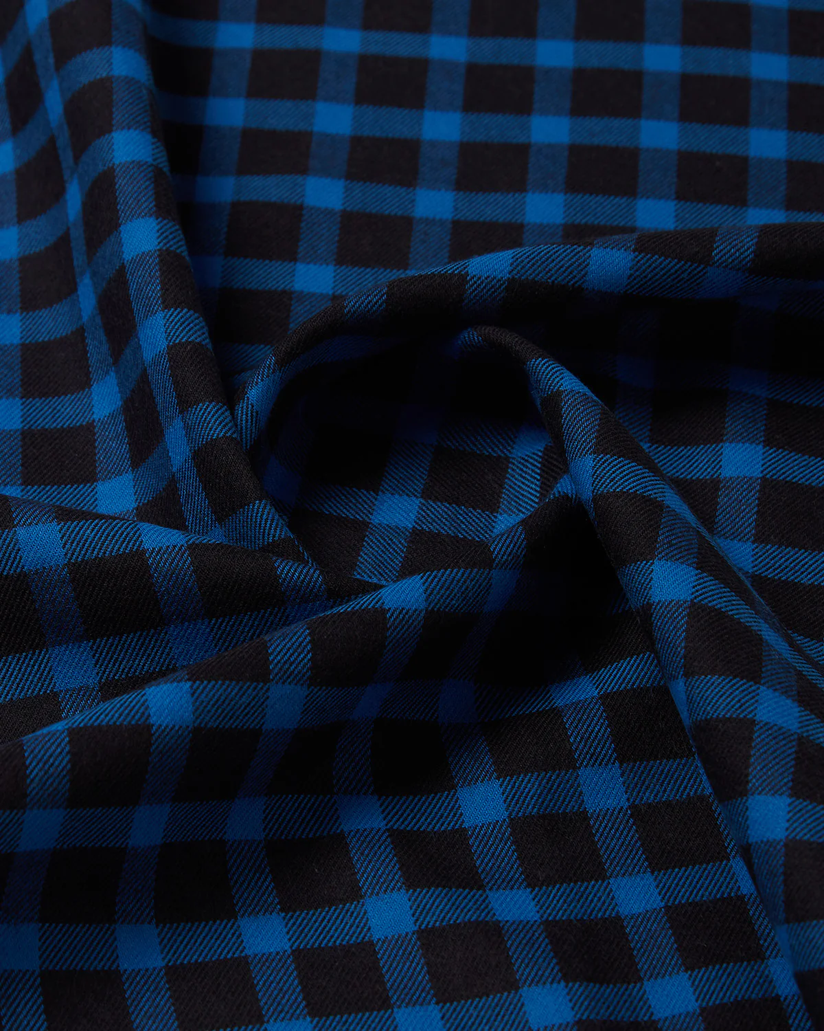 Somelos Brushed Twill Checked Shirt - Navy - Image 4