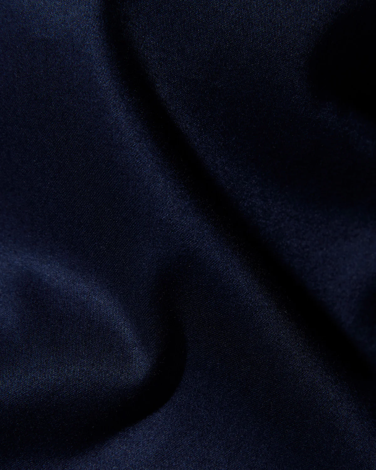 Stretch Satin Shirt - Navy - Image 6