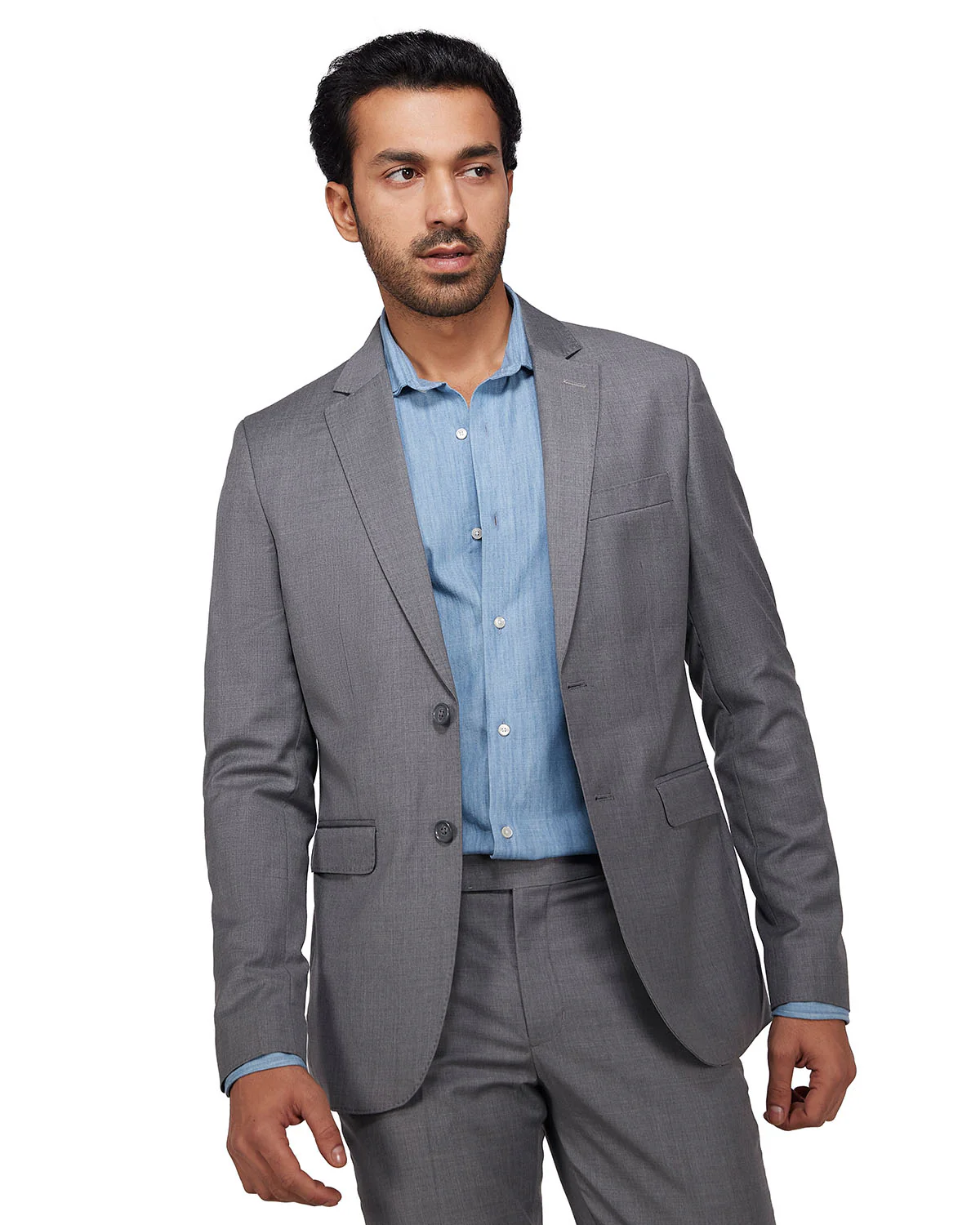 The Cresta Blended Wool Blazer - Grey - Image 3