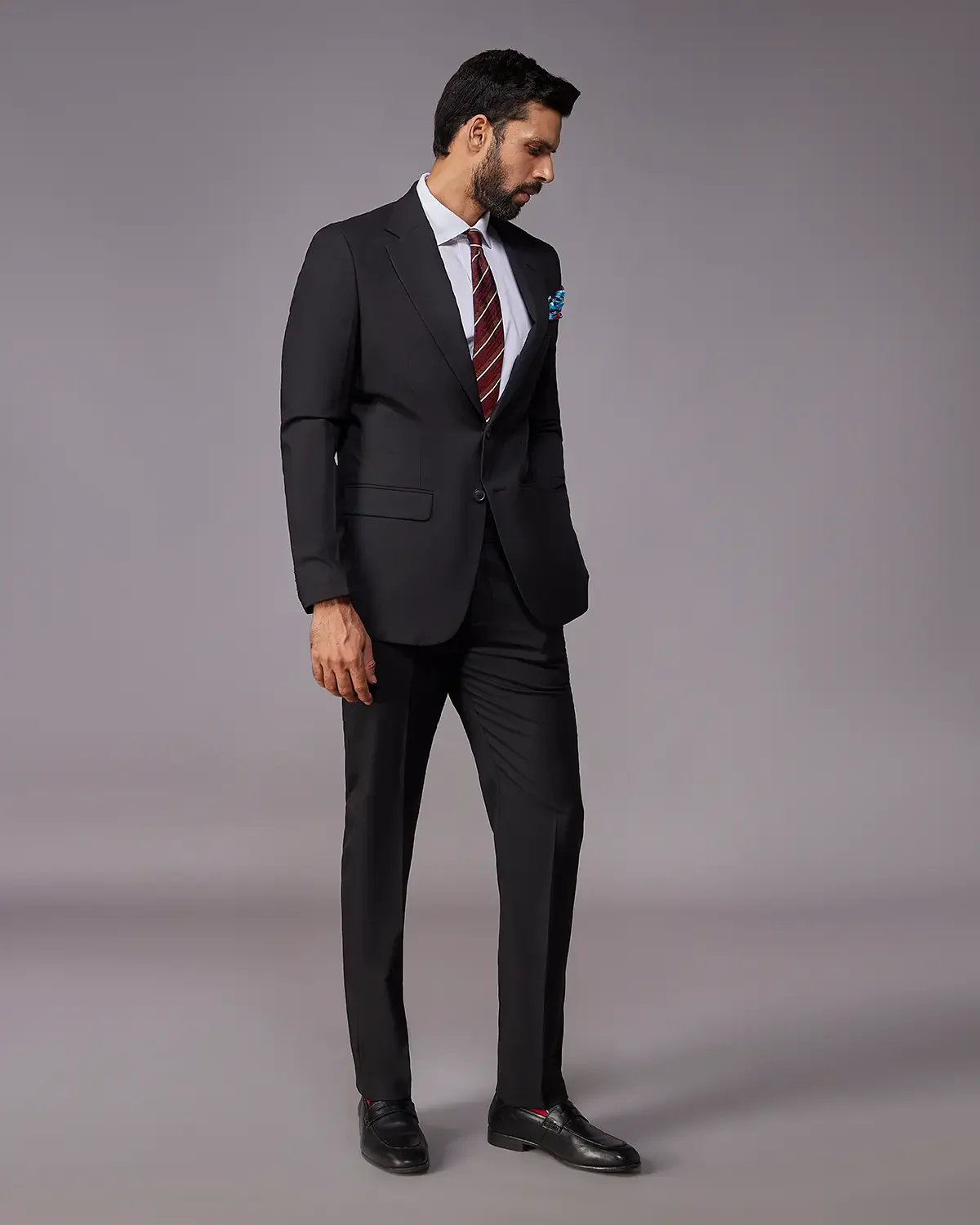 The Beaumont Structured Suit Blazer - Black - Image 4