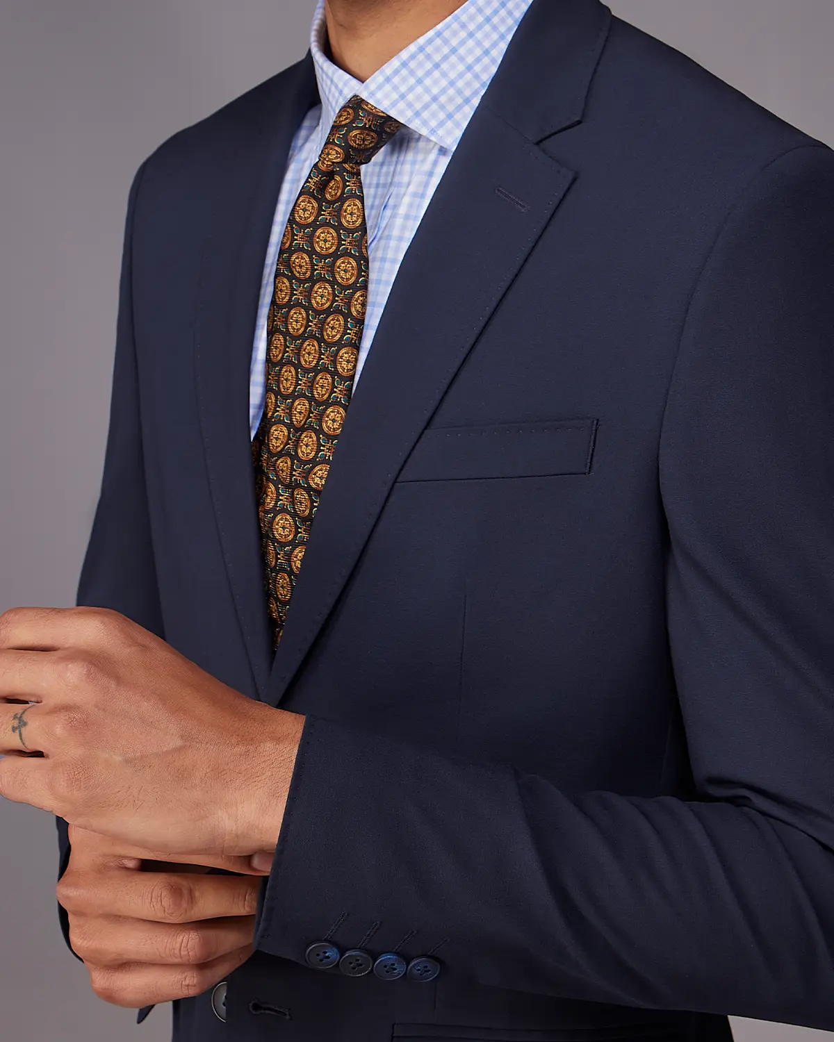 The Flux 4-Way Stretch Suit - Navy - Image 3