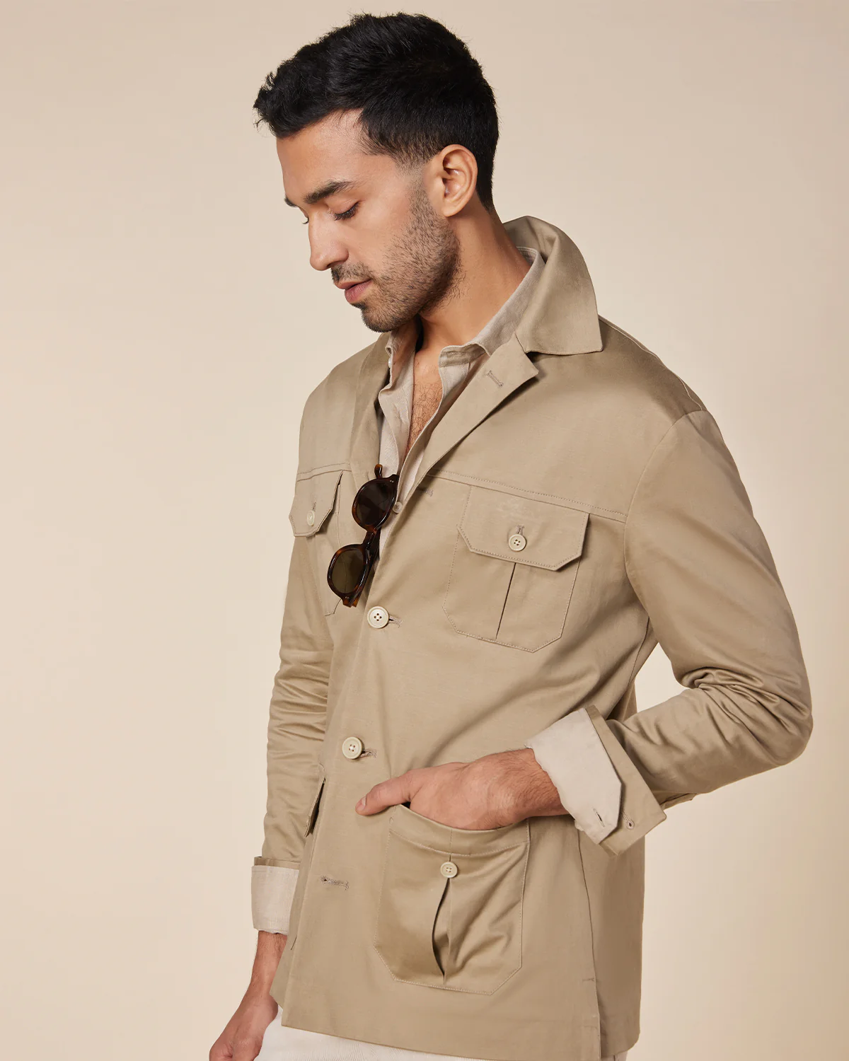 The Polo Jacket - Beige - Image 3