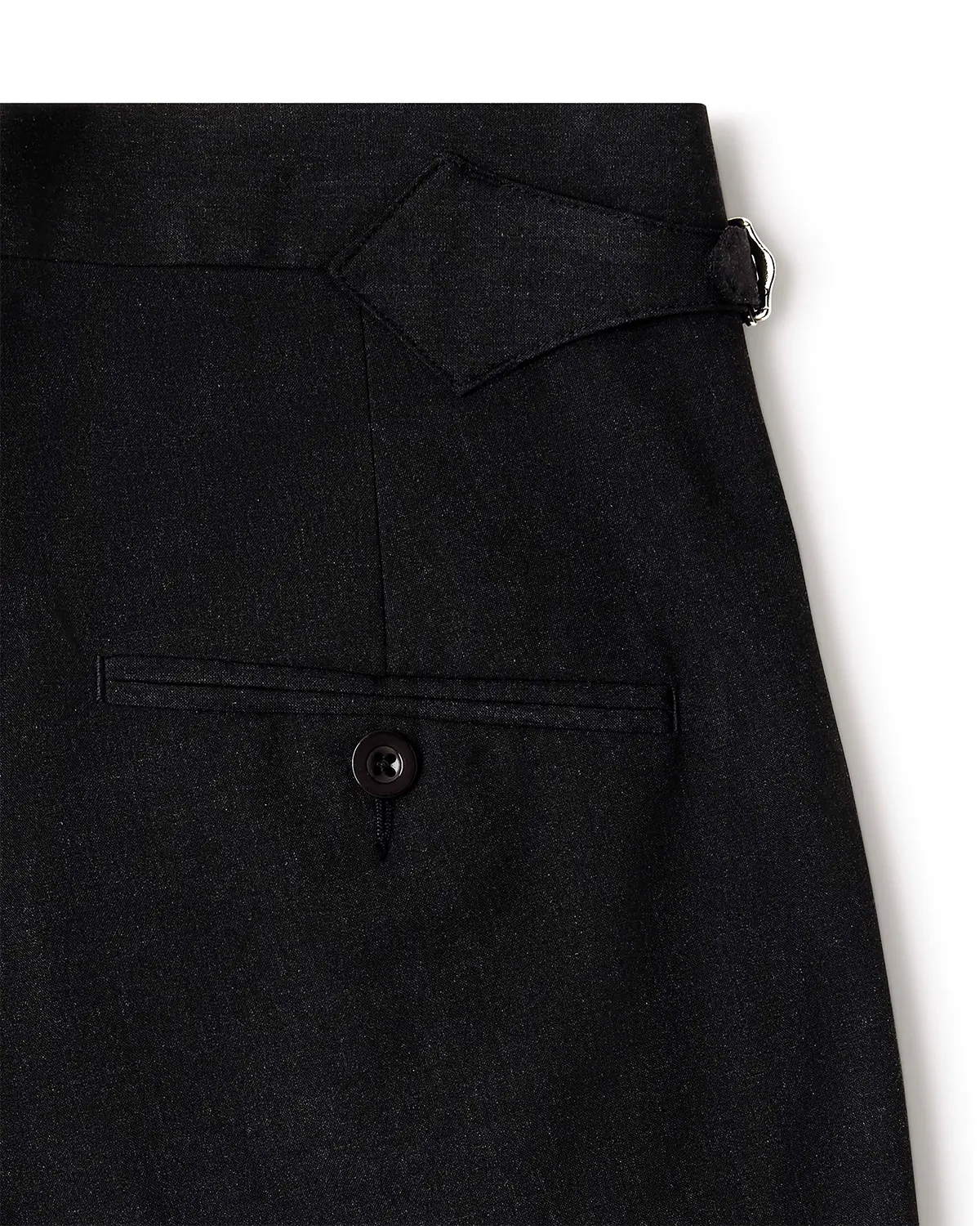 Trevano 4-Way Stretch Relaxed Neapolitan Dress Pants – Black - Image 4