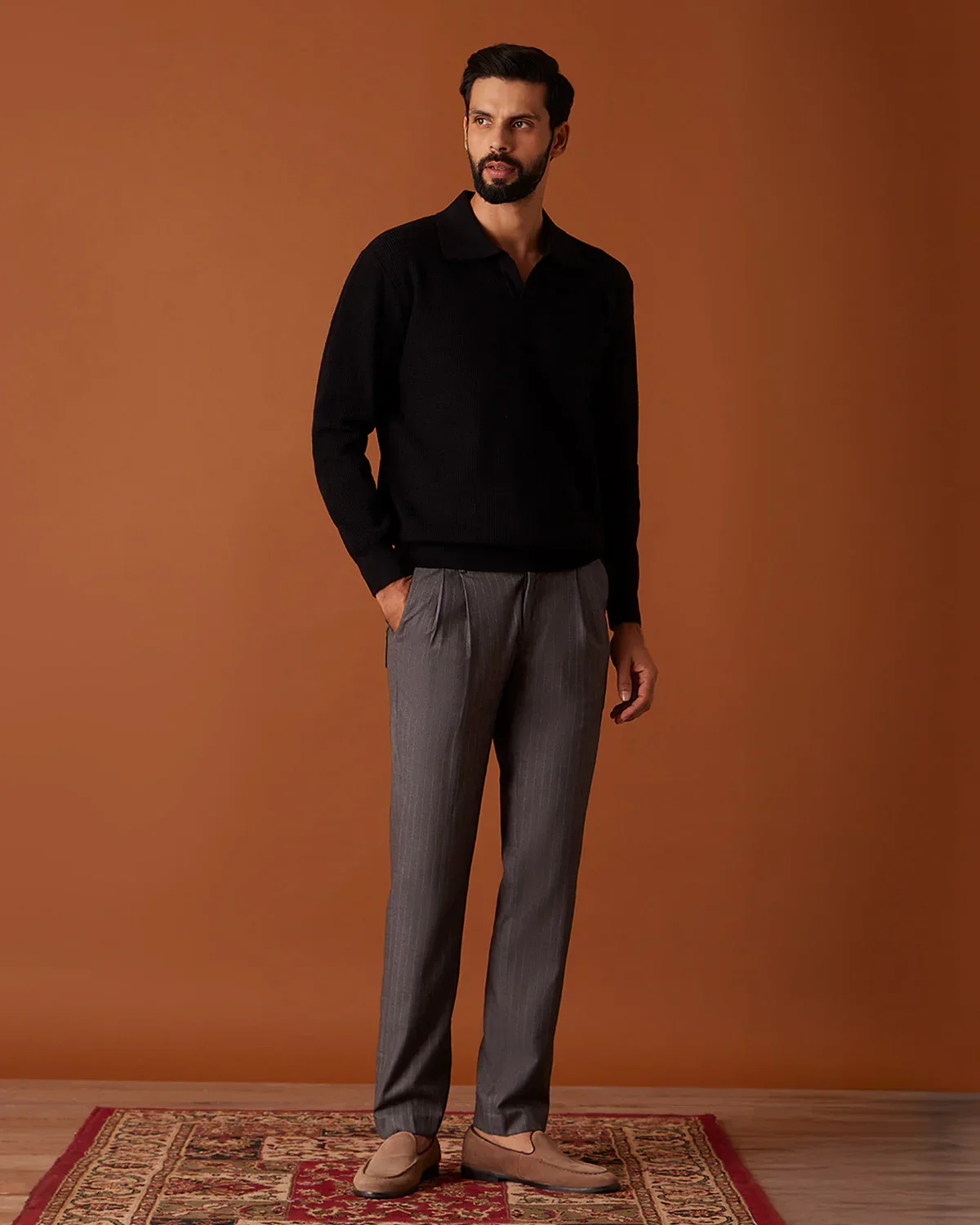 Vale Johnny Polo Sweater - Black - Image 2