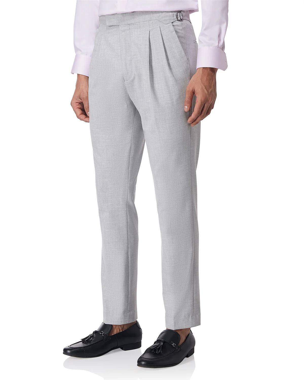 Veneto 4-way Stretch Neapolitan Dress Pants - Light Grey - Image 3