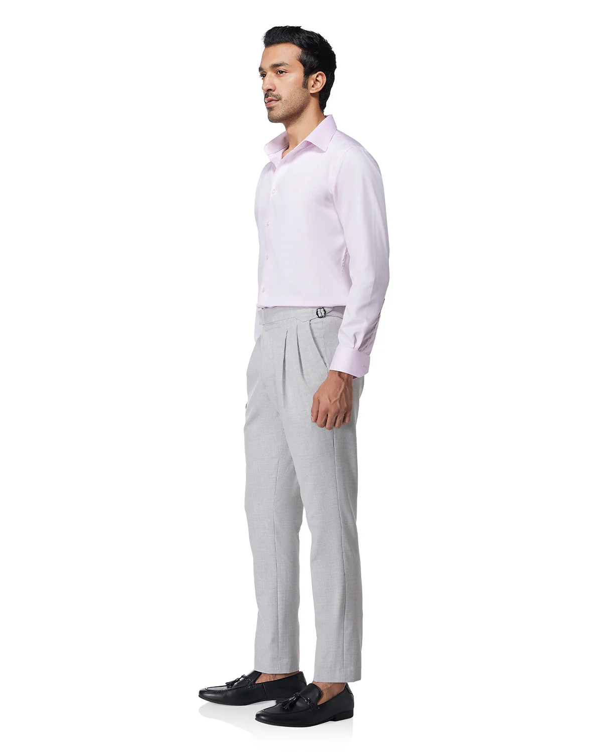 Veneto 4-way Stretch Neapolitan Dress Pants - Light Grey - Image 5