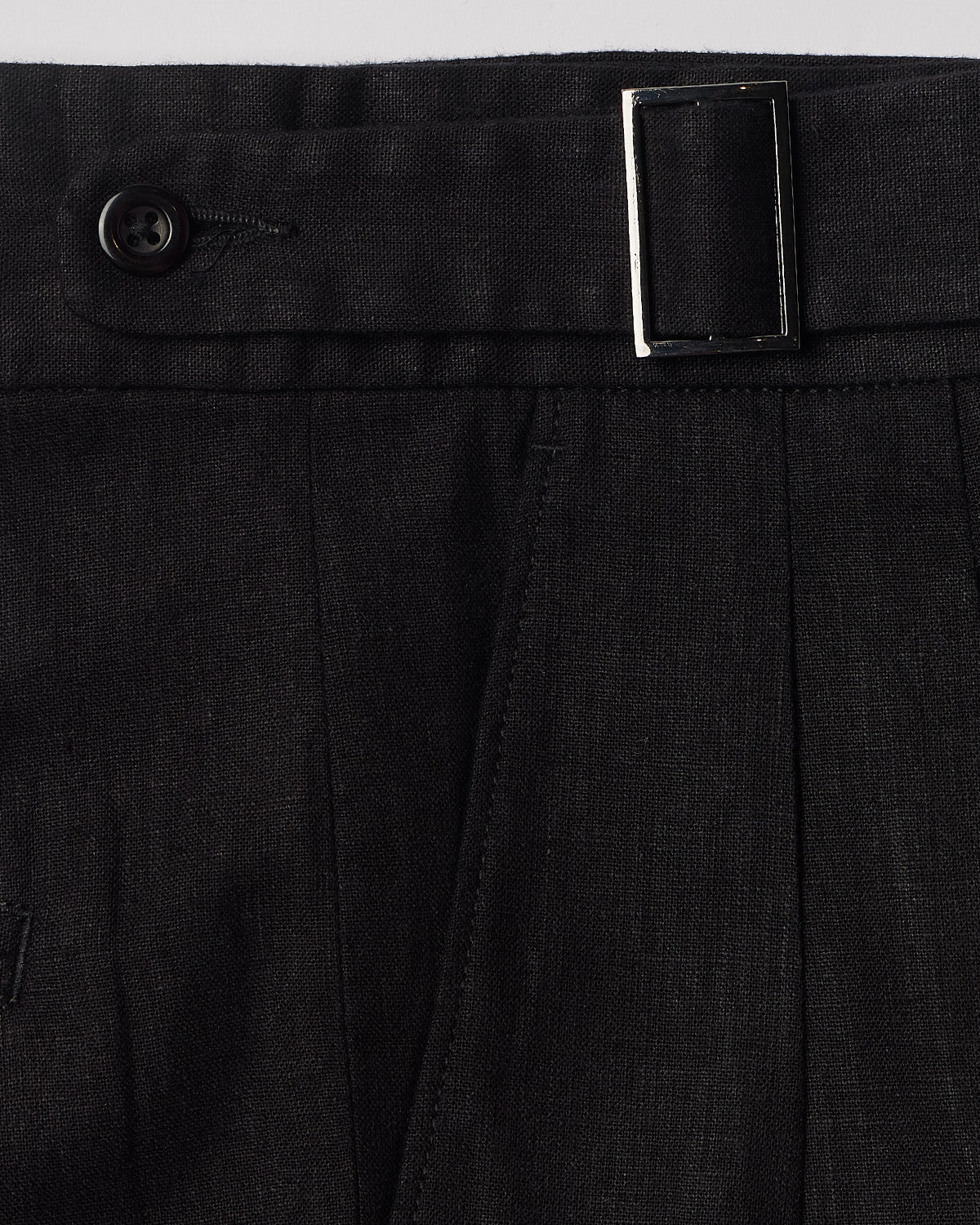 Ventura Cotton Linen Neapolitan Dress Pants - Black - Image 6