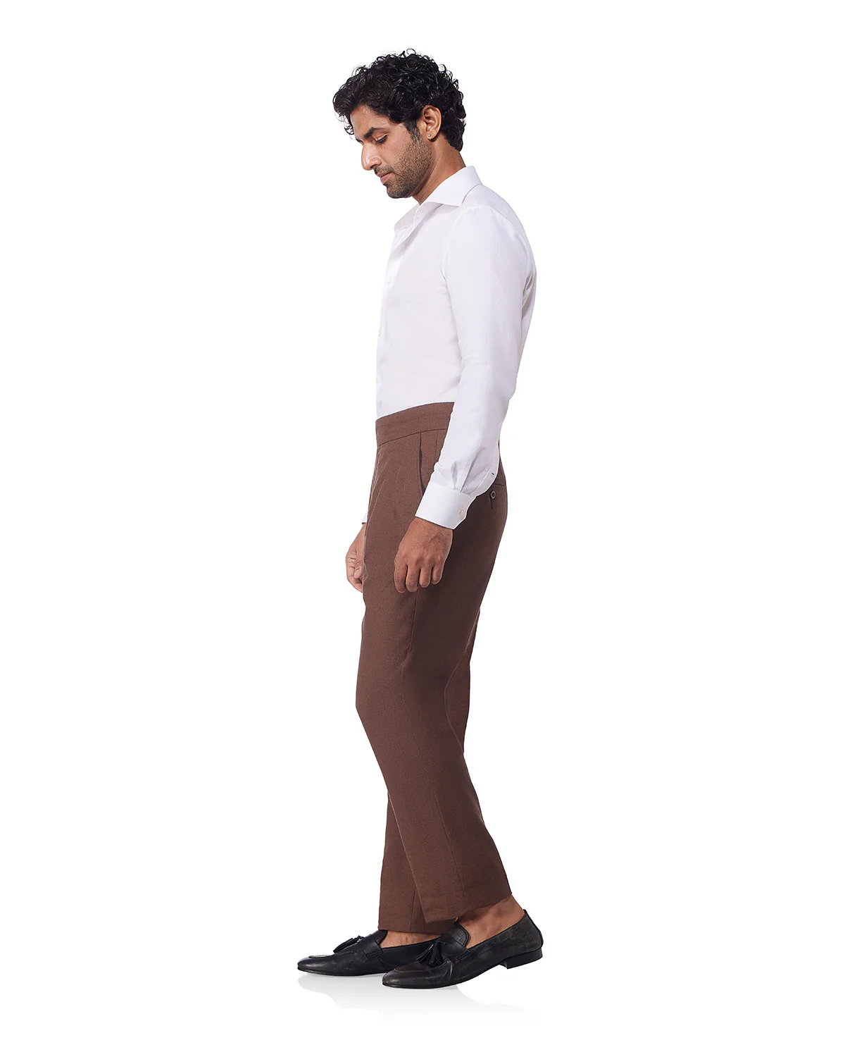 Ventura Cotton Linen Neapolitan Dress Pants - Brown - Image 4