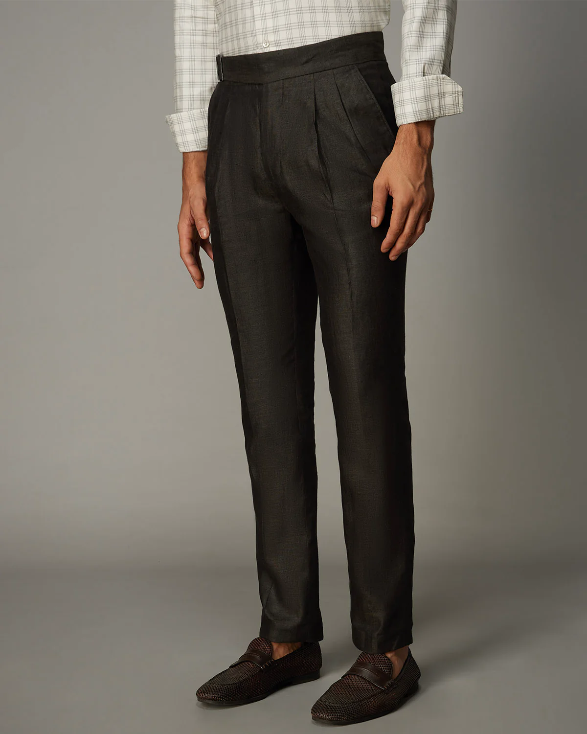 Vintage Linen Neapolitan Pants - Brown - Image 2