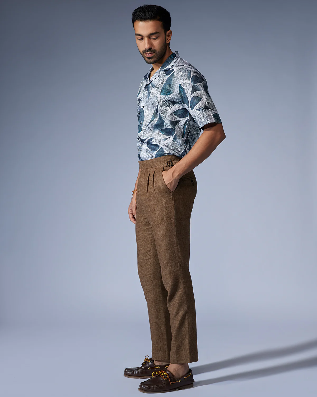 Wave Printed Shirt - Black & White - Image 4