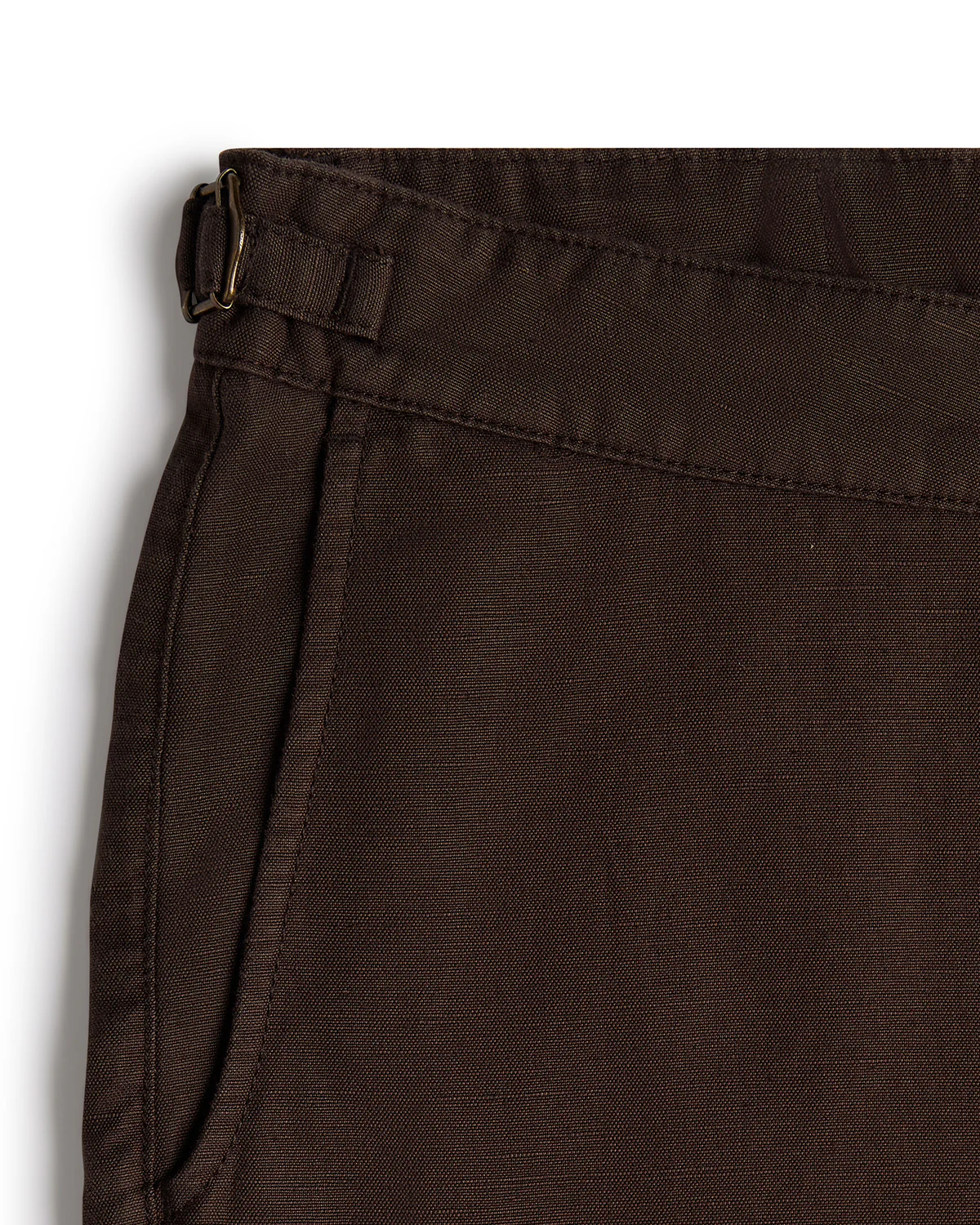 Weekender Cotton Linen Shorts - Brown - Image 5