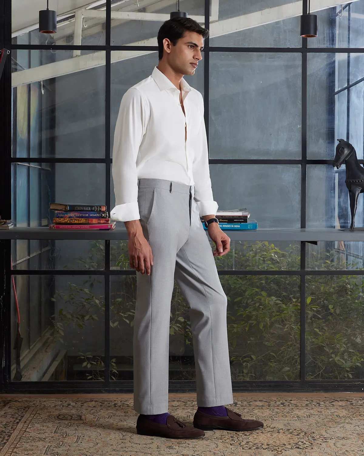 White Cotton Knit Shirt - Image 4