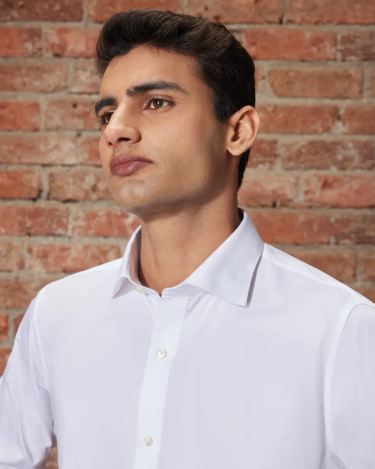 White Cotton Poplin Shirt - Image 2