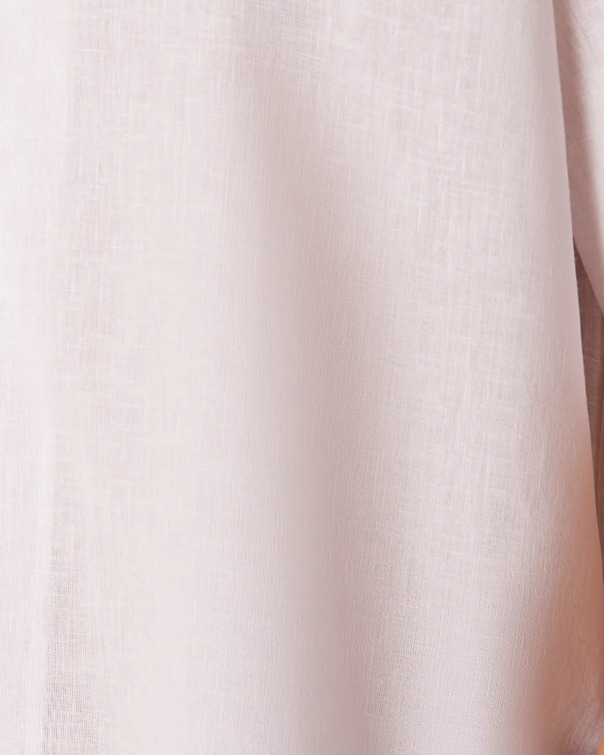 White Half-Sleeve Blended Linen Shirt - Image 4