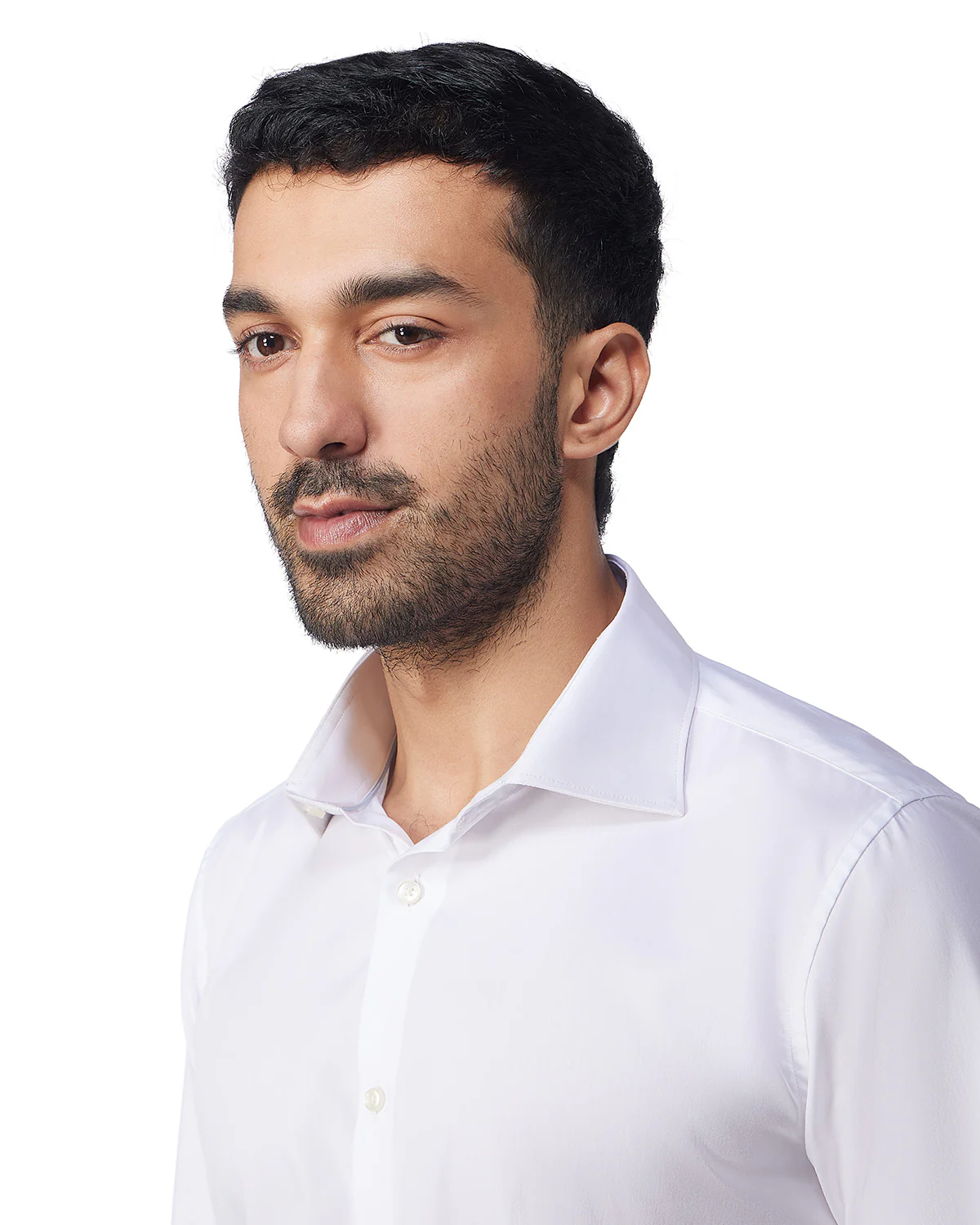 White Smooth Cotton Poplin Shirt - Image 2