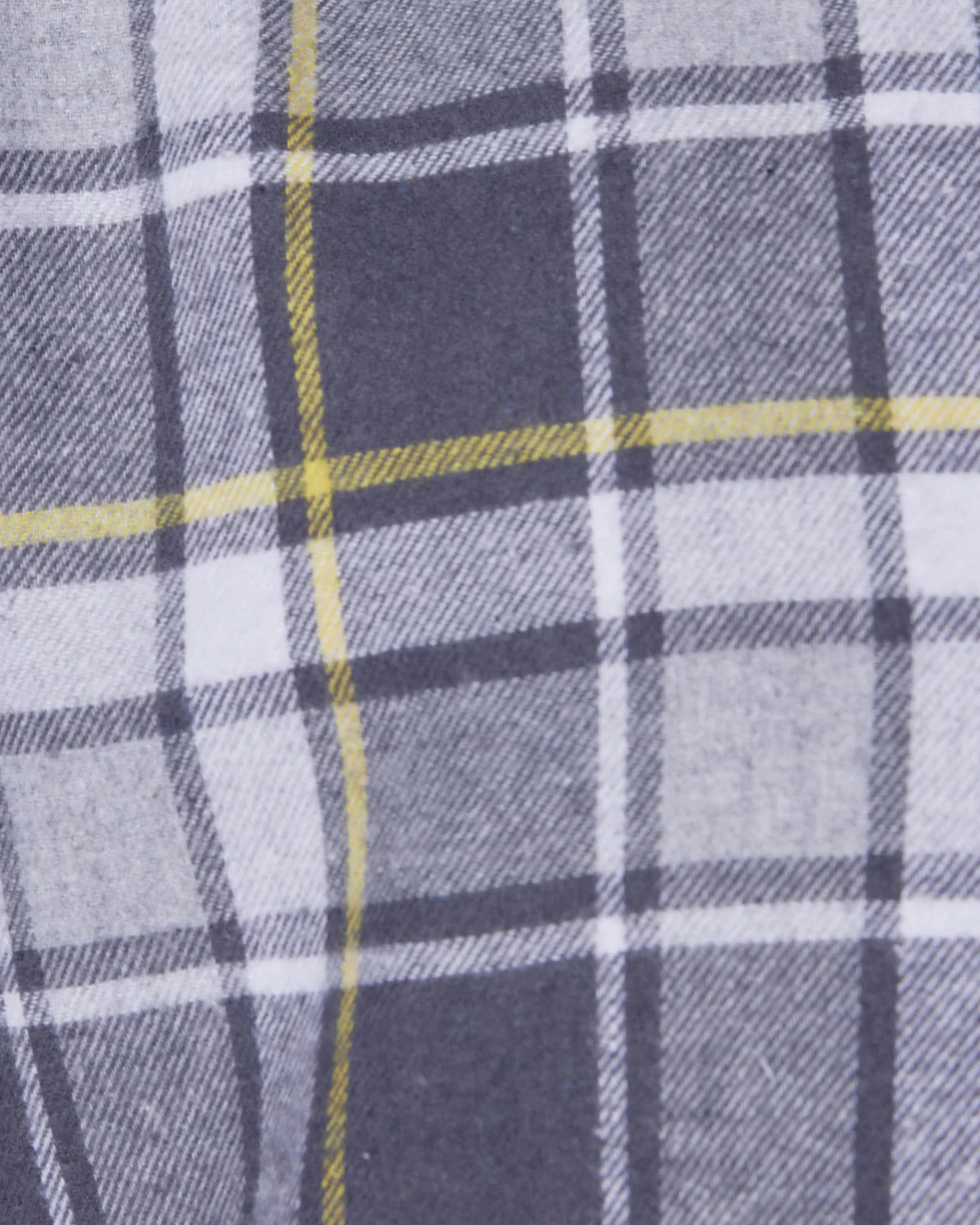 Yellow & Grey Brushed Twill Checked Shirt - Image 4