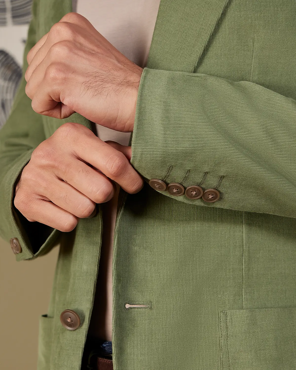 The Carlisle Corduroy Suit Blazer - Green - Image 4