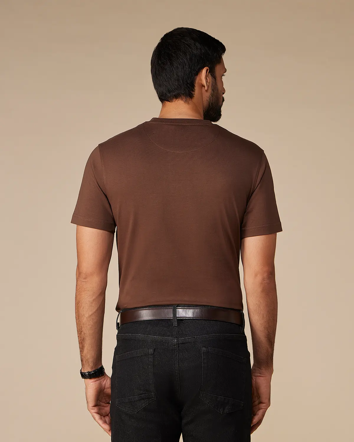 Luxe Supima Cotton T-shirt - Brown - Image 3