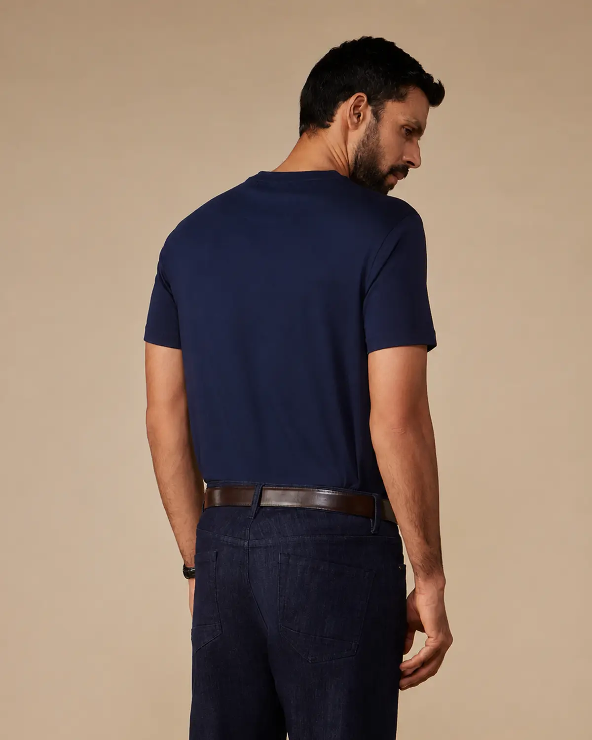 Luxe Supima Cotton T-shirt - Navy - Image 3